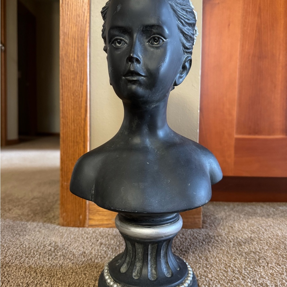 Elegant African Woman Bust Sculpture